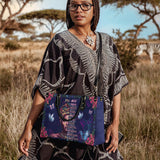 "Imani" Blue Orchid Leather Handbag - BRAVE ONES DEAL
