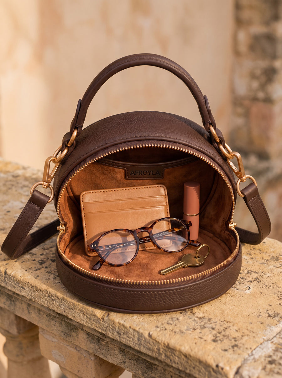 "Laini" Applique Circle Crossbody Bag