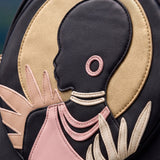 "Malaika" Applique Leather Backpack
