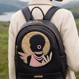 "Malaika" Applique Leather Backpack