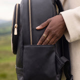 "Malaika" Applique Leather Backpack