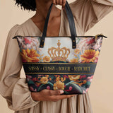 "Naija Royale" Leather Tote Bag - BRAVE ONES DEAL