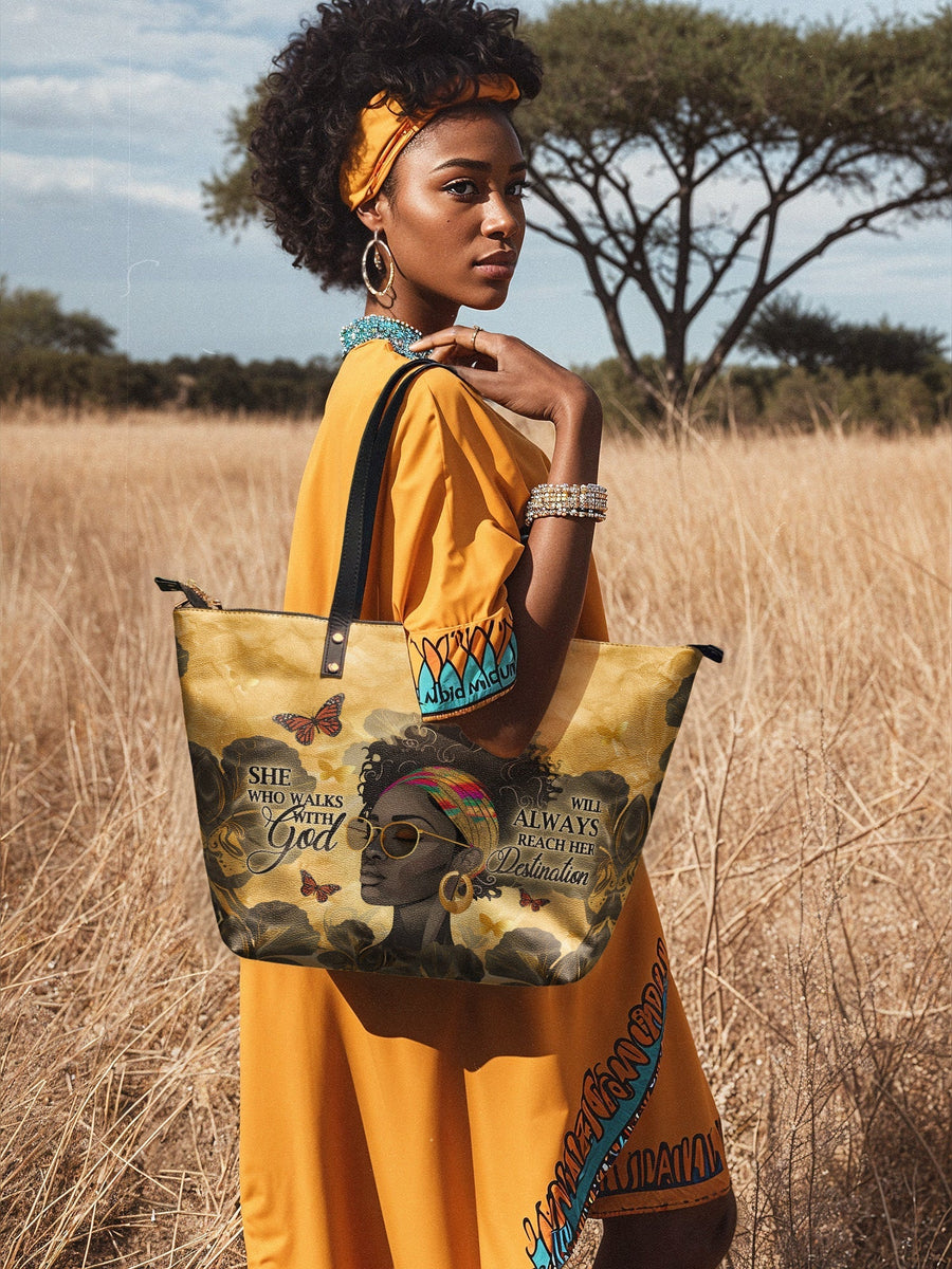 "Njia" Leather Tote Bag - DD DEAL
