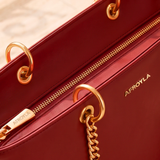 "Safiya" Red Chain Tote Bag