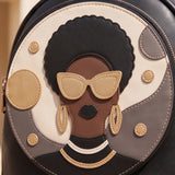 "Rembo " Applique Leather Backpack