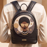 "Rembo " Applique Leather Backpack
