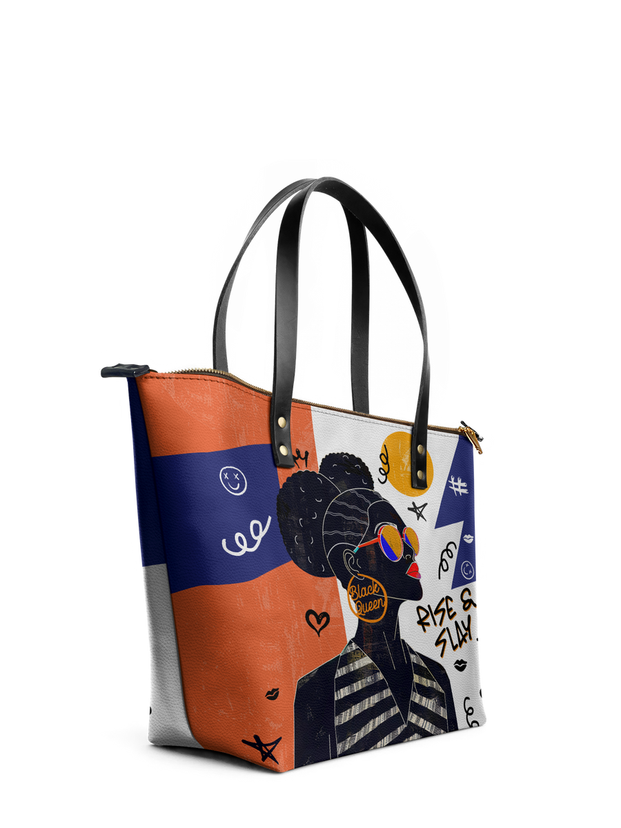 "Sanaa" Salt Pop Leather Tote Bag Matching Set - DD DEAL