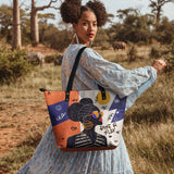 "Sanaa" Salt Pop Leather Tote Bag