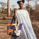 "Sanaa" Salt Pop Leather Tote Bag