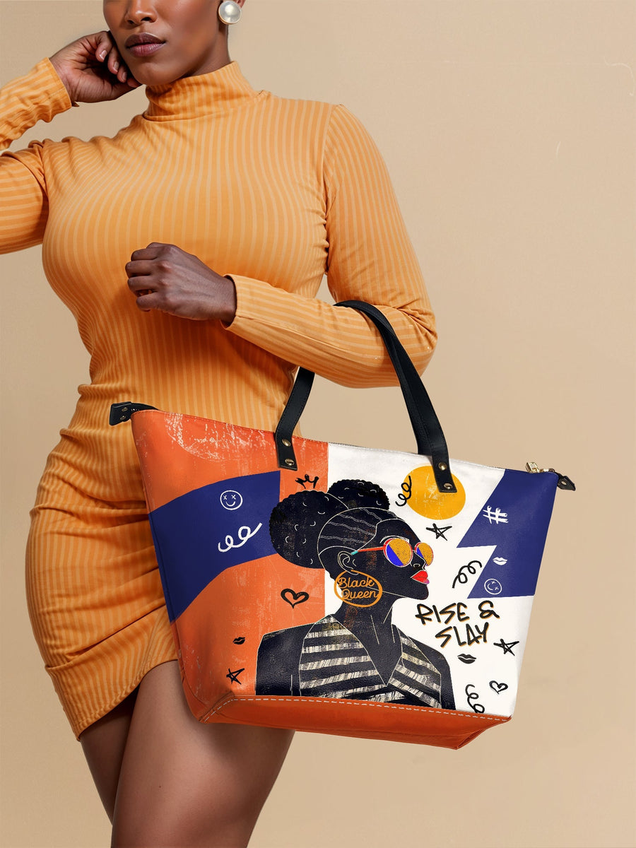 "Sanaa" Salt Pop Leather Tote Bag Matching Set - DD DEAL