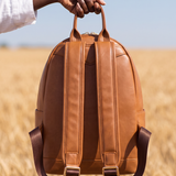 "Subira" Applique Leather Backpack