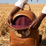 "Subira" Applique Leather Backpack