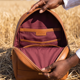 "Subira" Applique Leather Backpack