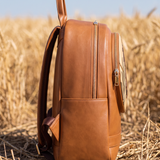 "Subira" Applique Leather Backpack