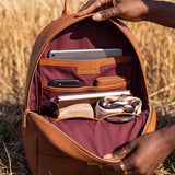 "Subira" Applique Leather Backpack