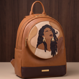 "Tulia" Applique Leather Backpack