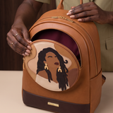 "Tulia" Applique Leather Backpack