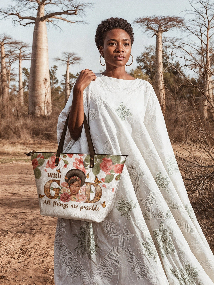 "Zanira" Leather Tote Bag Matching Set - DD DEAL