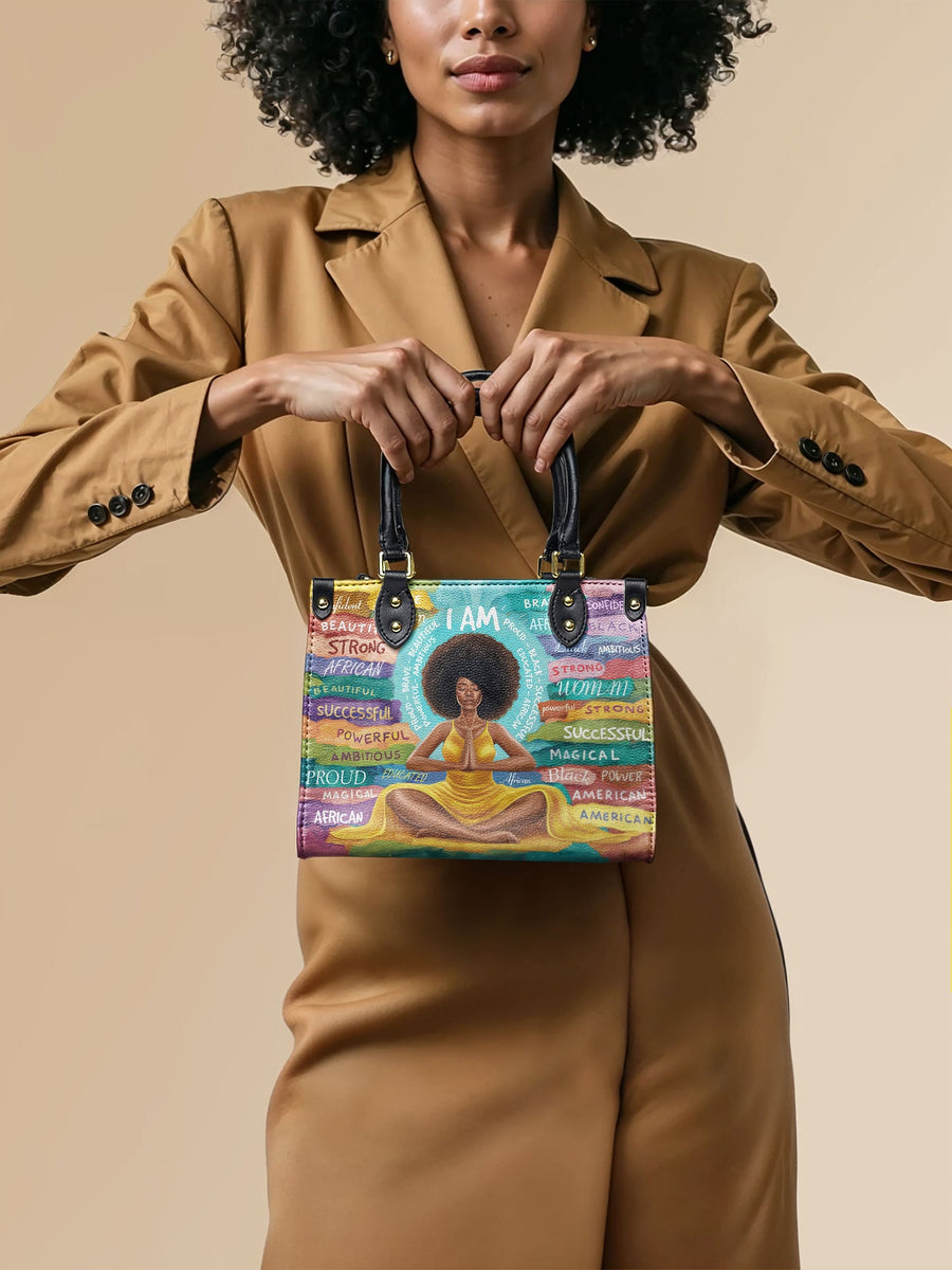 "AfroEssence" Small Leather Handbag Matching Set - DD DEAL