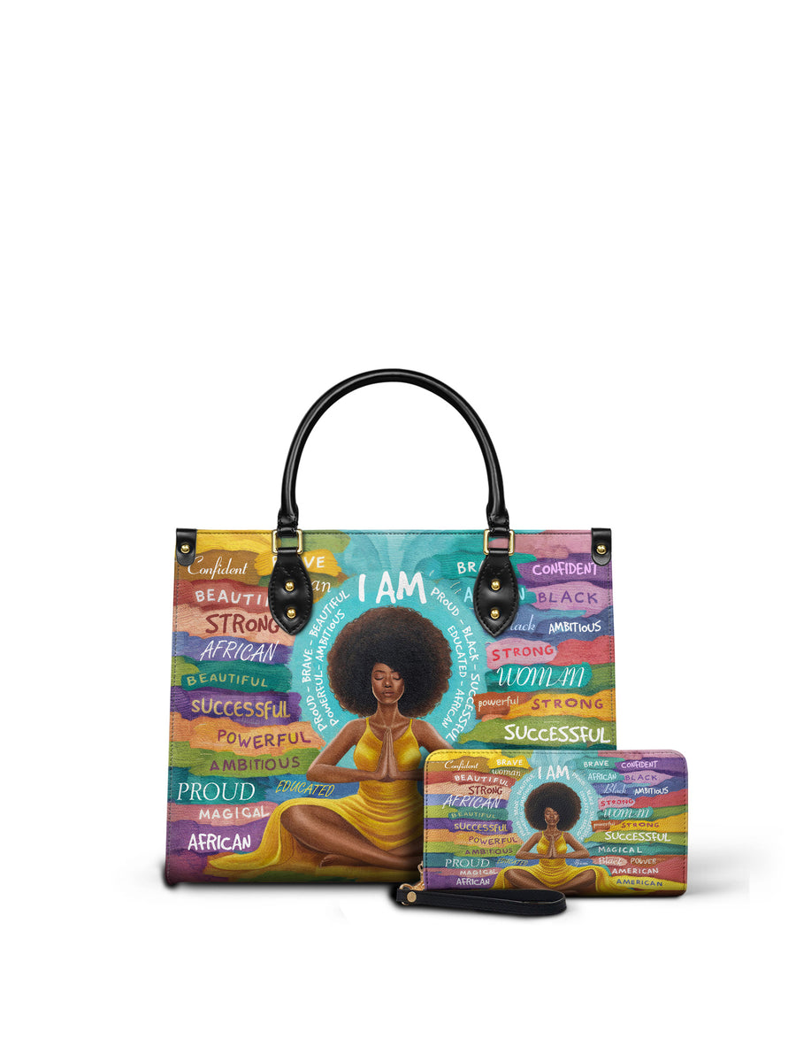 "AfroEssence" Leather Handbag Matching Set - DD DEAL