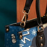"Aina" Blueberry Snow Leather Handbag