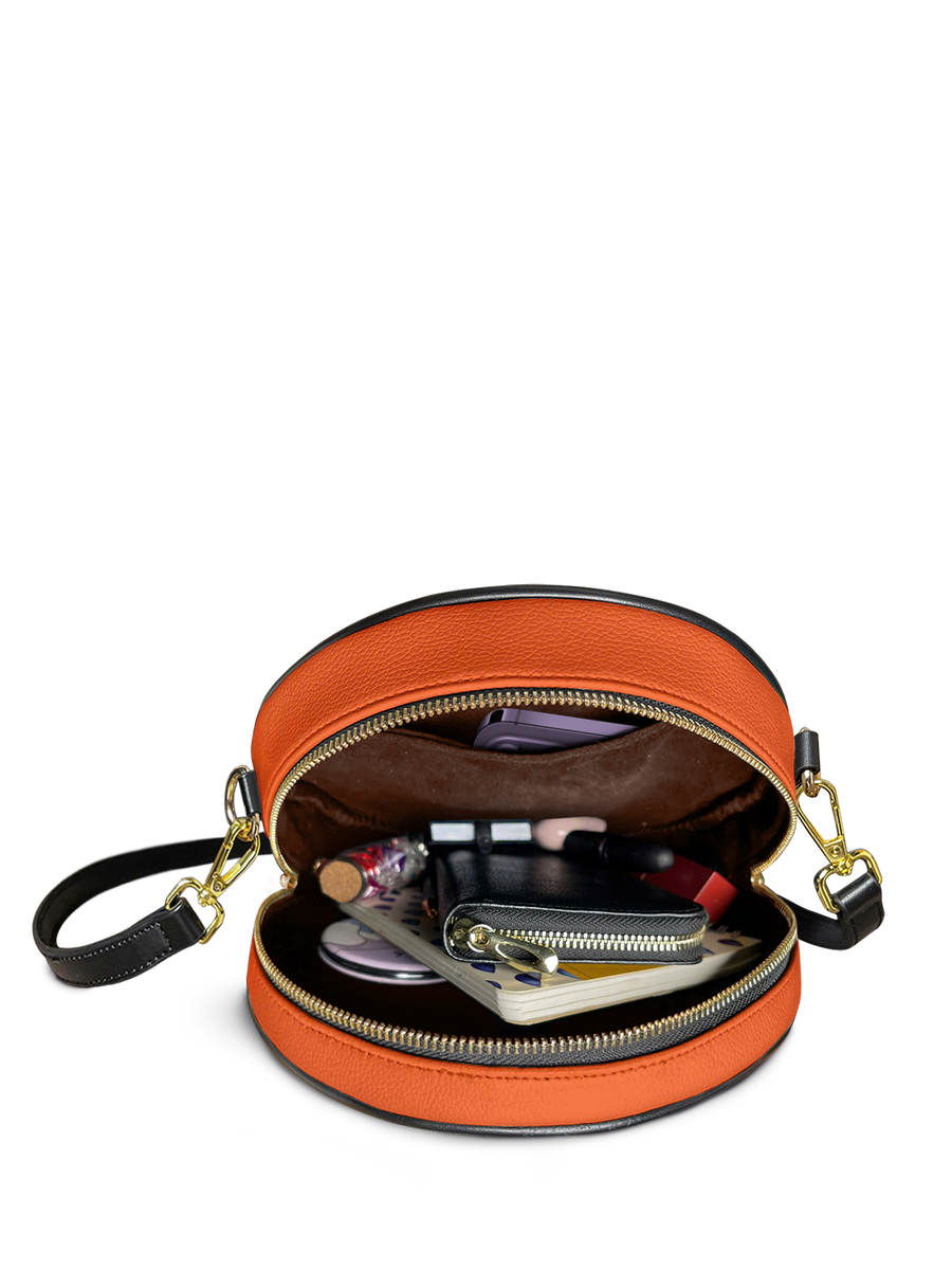 "Aina" Coconut White Circle Crossbody Bag