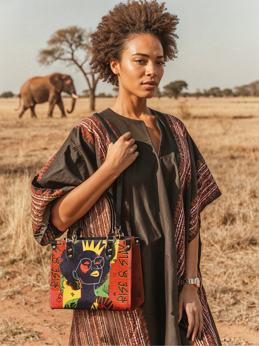 "Aina" Flame Red Small Leather Handbag - DD DEAL