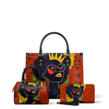 "Aina" Flame Red Leather Handbag - BRAVE ONES DEAL