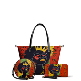 "Aina" Flame Red Leather Tote Bag - BRAVE ONES DEAL
