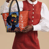 "Aina" Frosted Cherry Leather Tote Bag - BRAVE ONES DEAL
