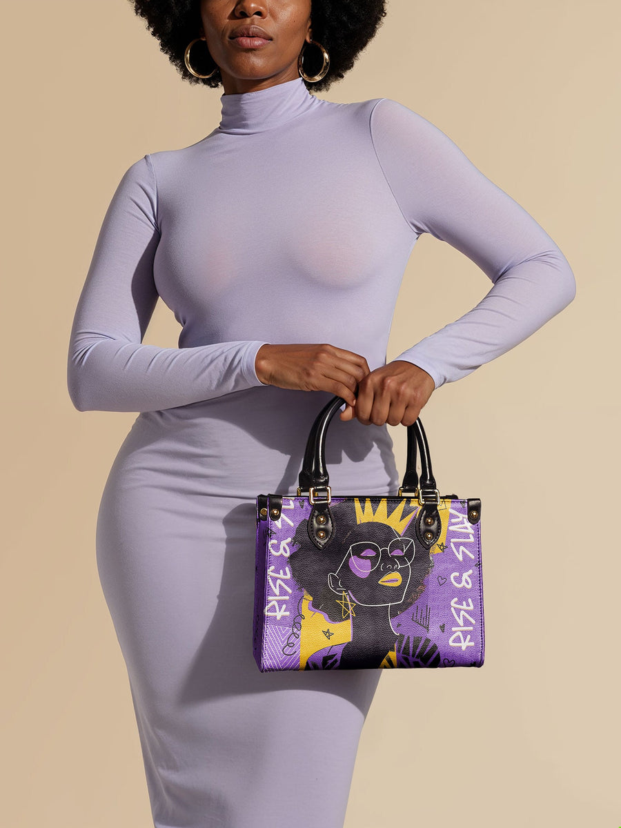 "Aina" Grape Soda Small Leather Handbag Matching Set - DD DEAL