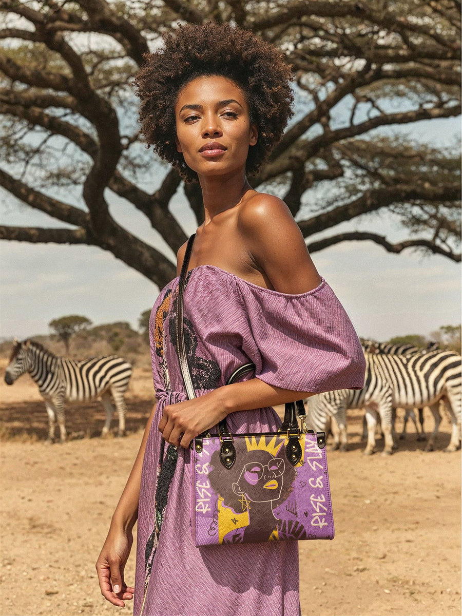 "Aina" Grape Soda Small Leather Handbag - DD DEAL
