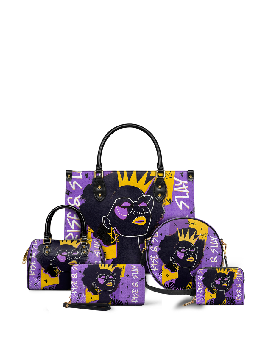 "Aina" Grape Soda Leather Handbag - DD DEAL