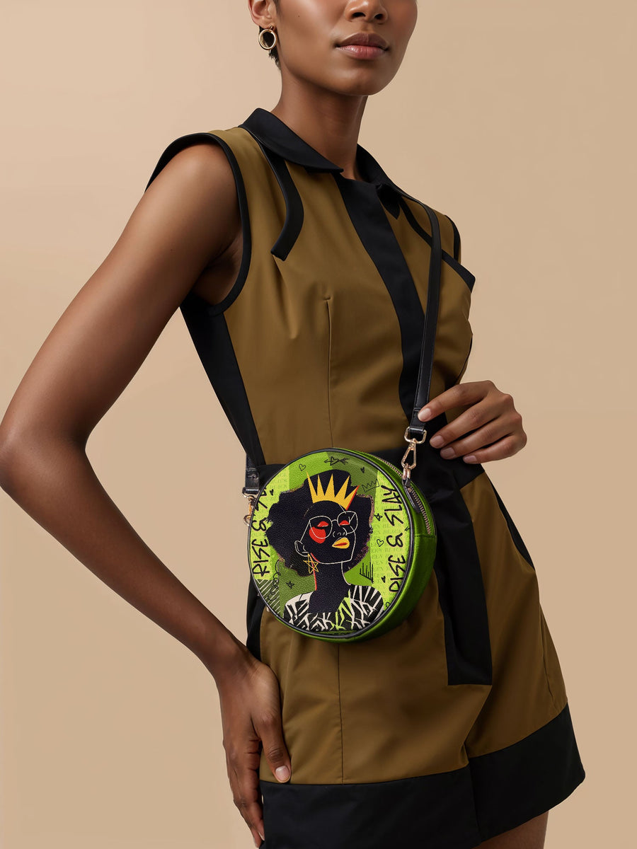 "Aina" Lime Pop Circle Crossbody Bag FALL CLEARANCE DEAL