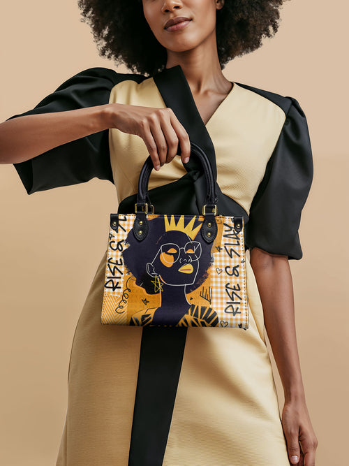 "Aina" Honeycomb Small Leather Handbag
