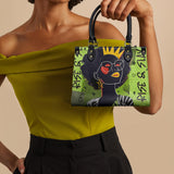 "Aina" Lime Pop Small Leather Handbag