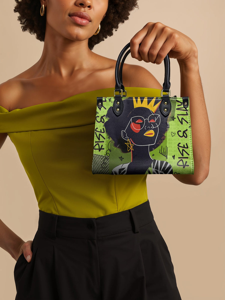 "Aina" Lime Pop Small Leather Handbag - DD DEAL