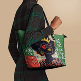 "Aina" Lime Pop Xmas Leather Tote Bag - BRAVE ONES DEAL