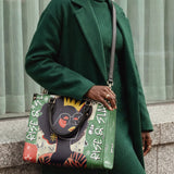 "Aina" Lime Pop Xmas Leather Handbag