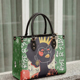 "Aina" Lime Pop Xmas Leather Handbag