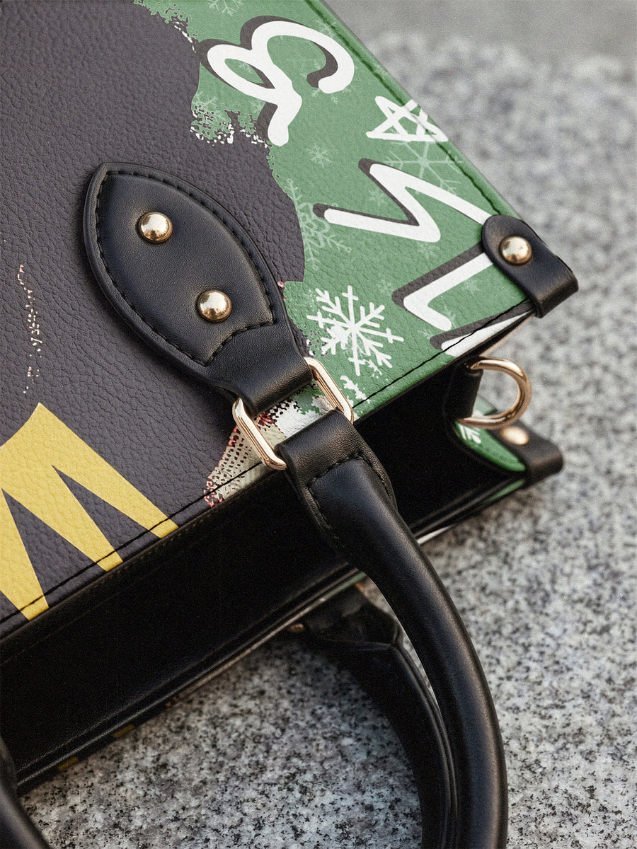 "Aina" Lime Pop Xmas Leather Handbag