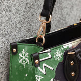 "Aina" Lime Pop Xmas Leather Handbag
