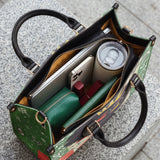 "Aina" Lime Pop Xmas Leather Handbag