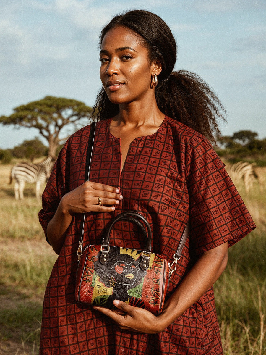 "Aina" Flame Red Mini Satchel FALL CLEARANCE DEAL