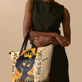 "Aina" Honeycomb Leather Tote Bag
