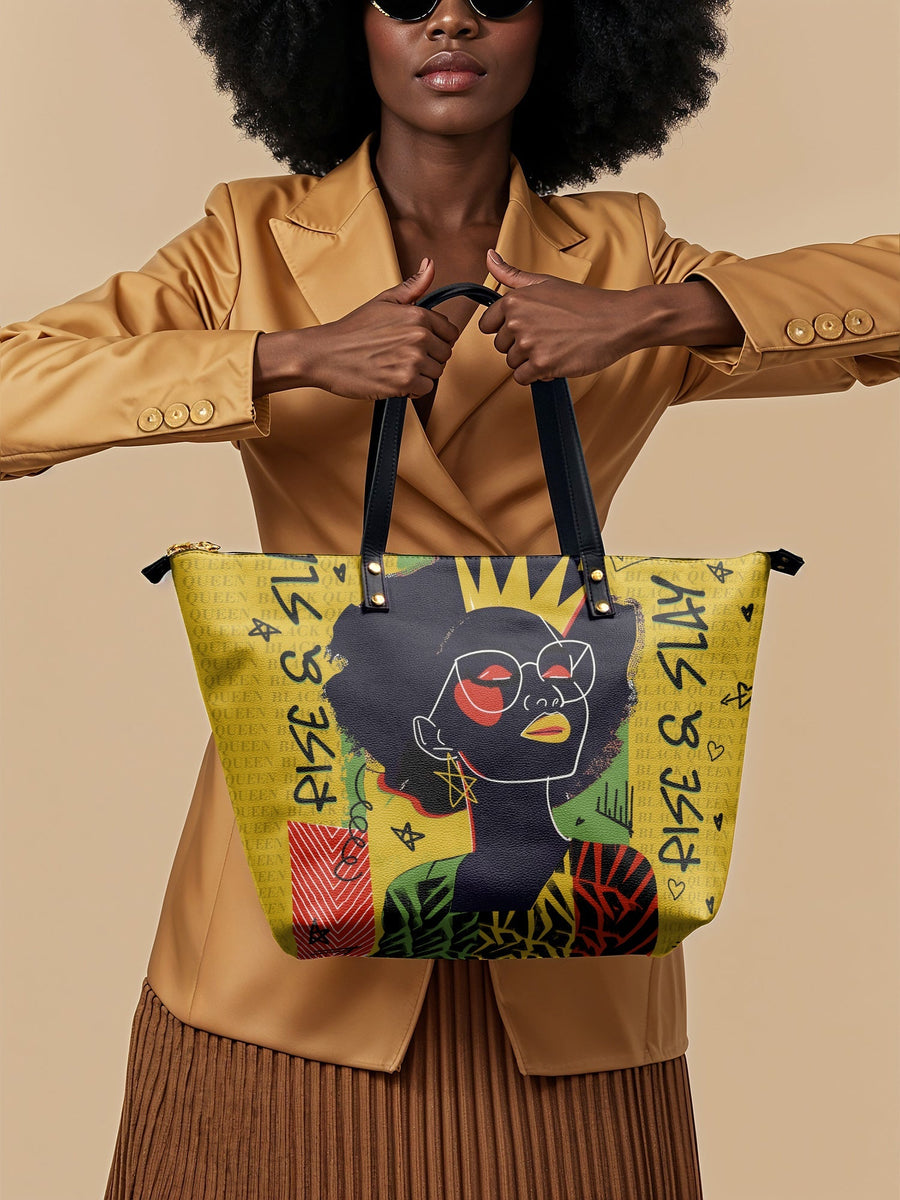 "Aina" Lemon Zest Leather Tote Bag - DD DEAL