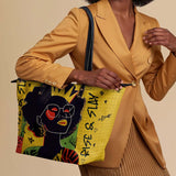 "Aina" Lemon Zest Leather Tote Bag - BRAVE ONES DEAL