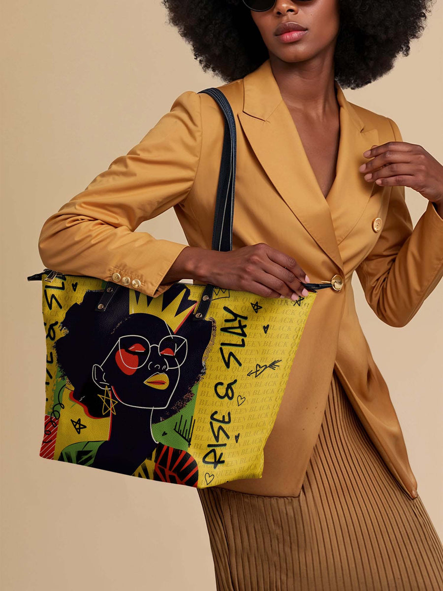 "Aina" Lemon Zest Leather Tote Bag - DD DEAL