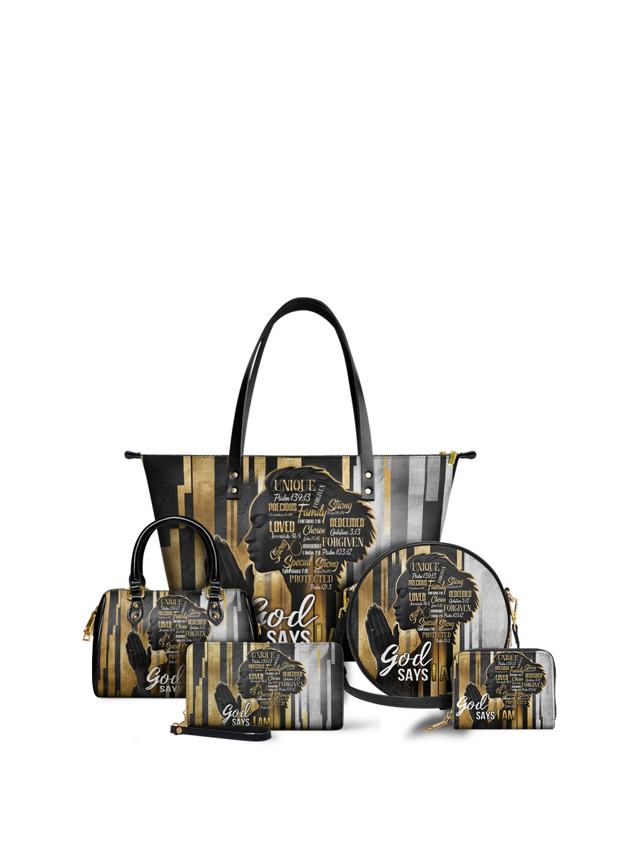 "Amara" Leather Tote Bag Matching Set - DD DEAL