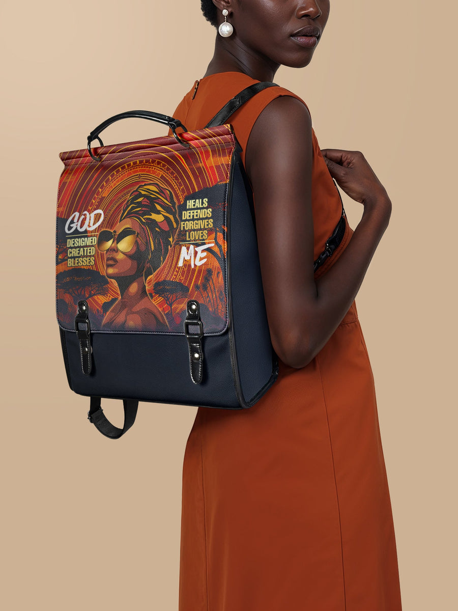 "Aseda" Leather Backpack Matching Set - DD DEAL